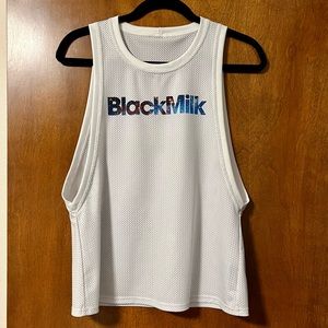 BlackMilk Reppin’ It White Muscle Top